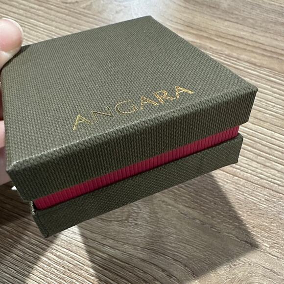 Authentic ANGARA Garnet January Birthstone Stud Sterling Silver 925 Earrings - Picture 5 of 8